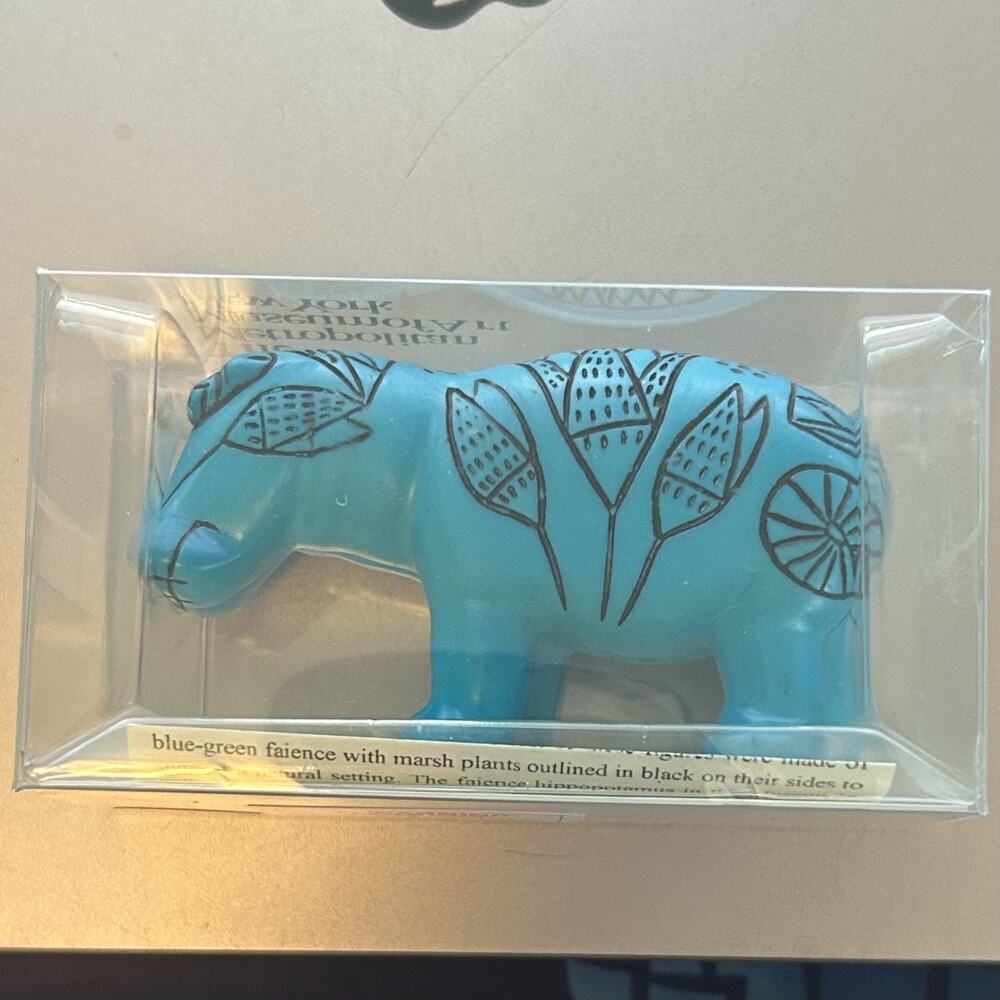 Metropolitan Museum Of Art MMA Blue "William The Hippo" Egyptian Magnet VTG MINT